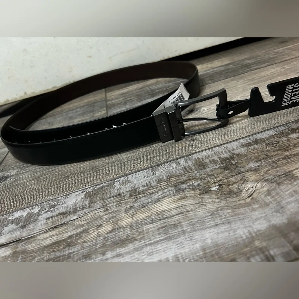 New NWT Steve Madden Reversible Black Brown Belt Xl 42/44